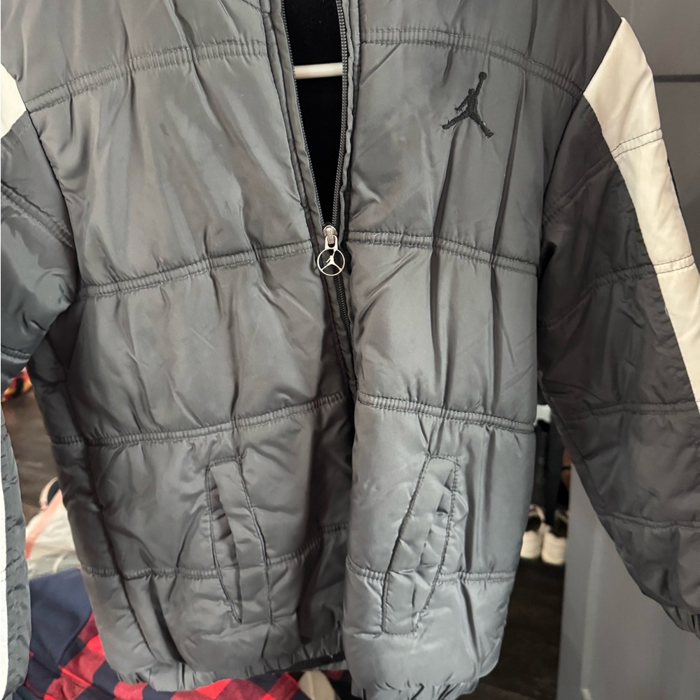 Jordan Kids Jacket - Gray and White